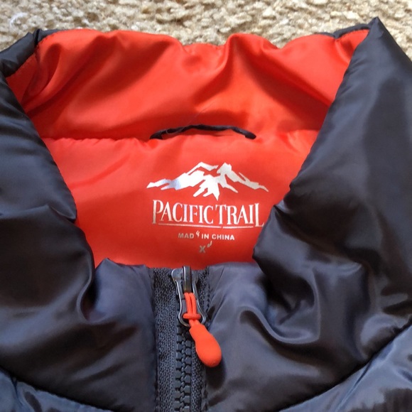 Pacific Trail Puff Vest Gray/Orange XL - Picture 2 of 4